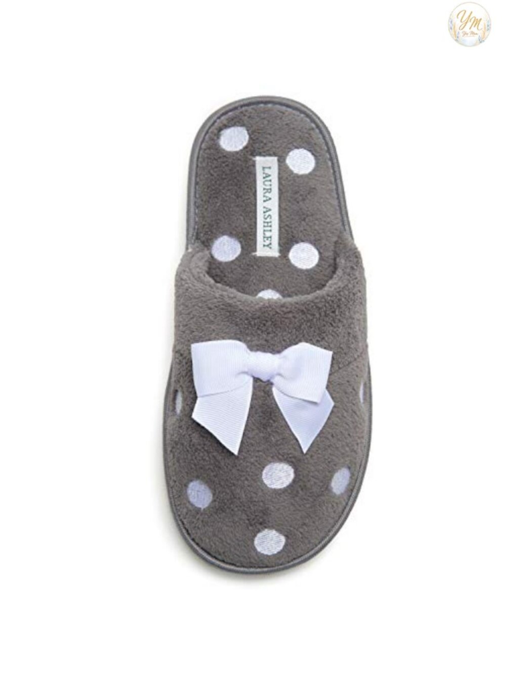 Women's Micro Terry Slippers with Bow Detailing, Cushioned, Indoor/Outdoor